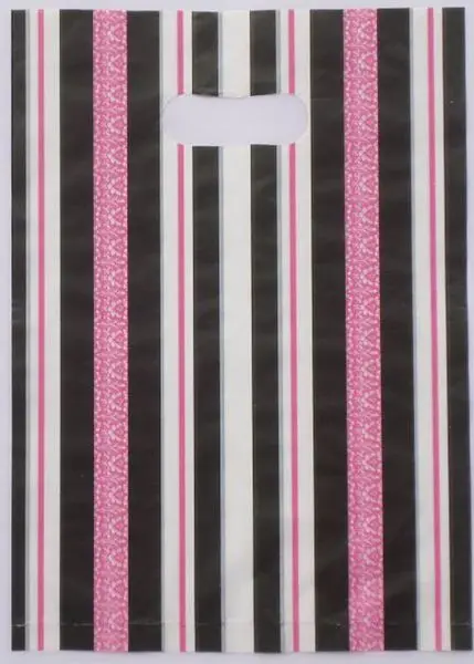 

Hot-selling 100pcs/lot 30*40cm Pretty stripe Pattern Plastic Gift Bag Shopping Bag Wholesale Lot free shipping 015040070
