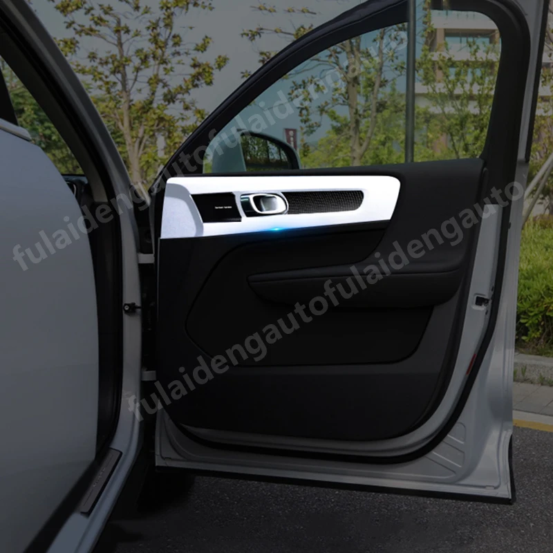 4 шт. для Volvo XC40- углеродное волокно ABS матовая внутренняя дверная ручка Чаша панель Крышка отделка автомобильные аксессуары