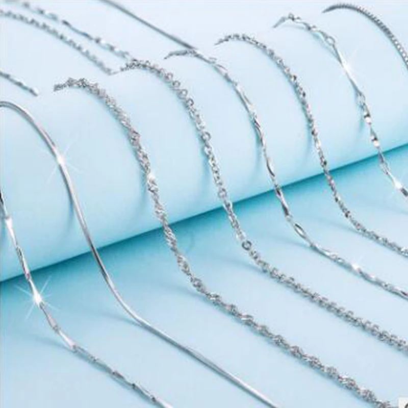 

FOREWE 100% Genuine 925 Sterling Silver Necklace Ingot Twisted Snake Box Chain Necklace Women Silver 925 Jewelry collar mujer