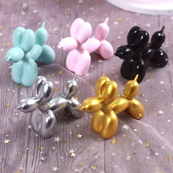 

Cake Decoration Macaron -colored Dachshund Dog Web Celebrity Baking DIY Decorative Supplies Resin Balloon Dog Birthday Animal