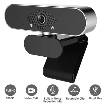 

Webcam 1080P HD Autofocus Web Camera with Noise Reduction Microphone for PC Laptop Webcams DJA88