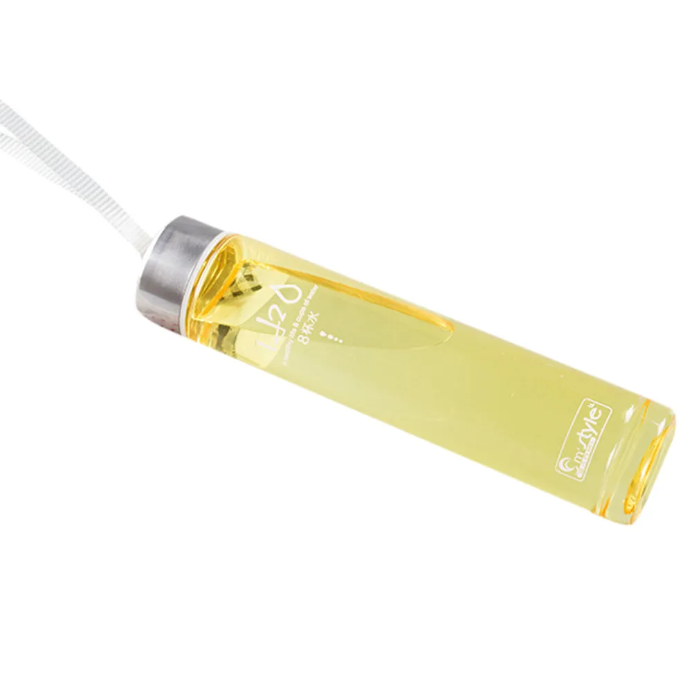 Походная кружка бутылка тыква необычный, прозрачный цветной пластик прямая бутылка высокого качества^ 25 - Цвет: Yellow