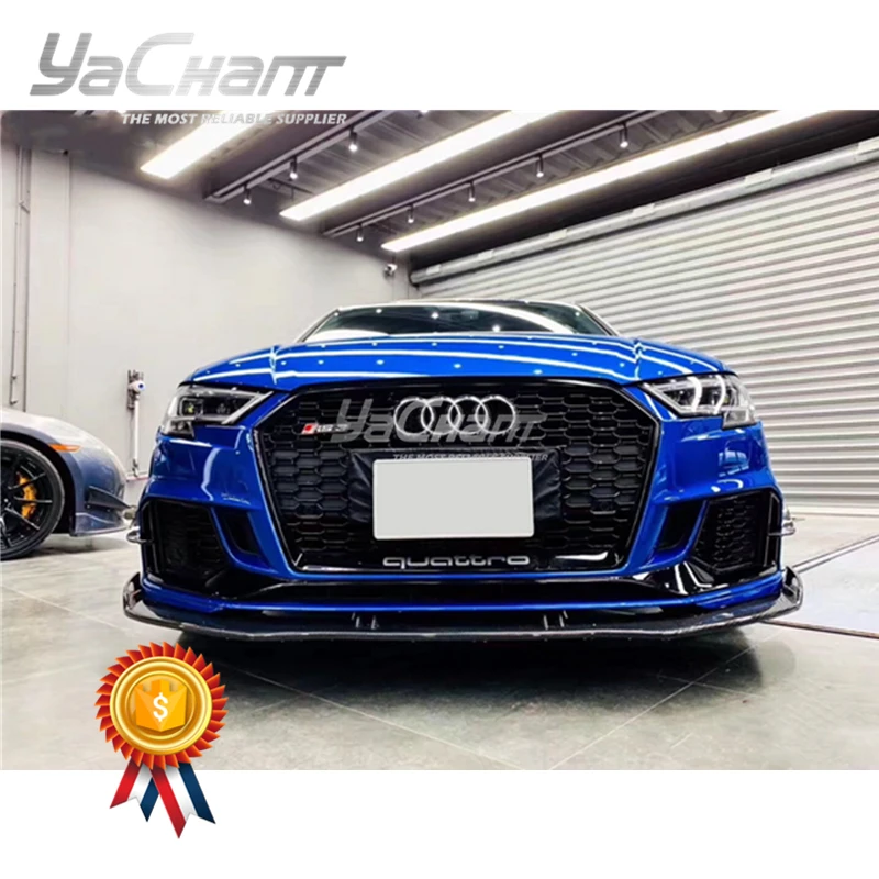 

Сплиттер переднего бампера из углеродного волокна для 2017-2020 RS3 8V Facelift YC дизайн передней нижней губы