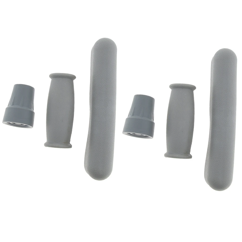 2 Kits of Crutch Accessory Kit Pads Replacement, Anti Slip Rubber
