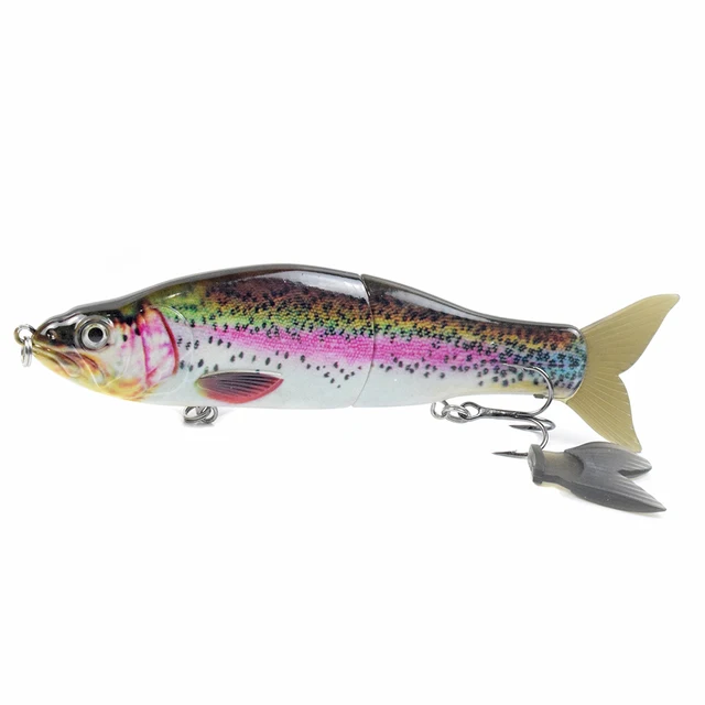 165MM 56G Hard Jointed Glide Bait Fishing Lures Floating 3D Eyes Sharp Hooks Slide Swimbait For Piceus Bass Herring Soft Tail CC19F-06