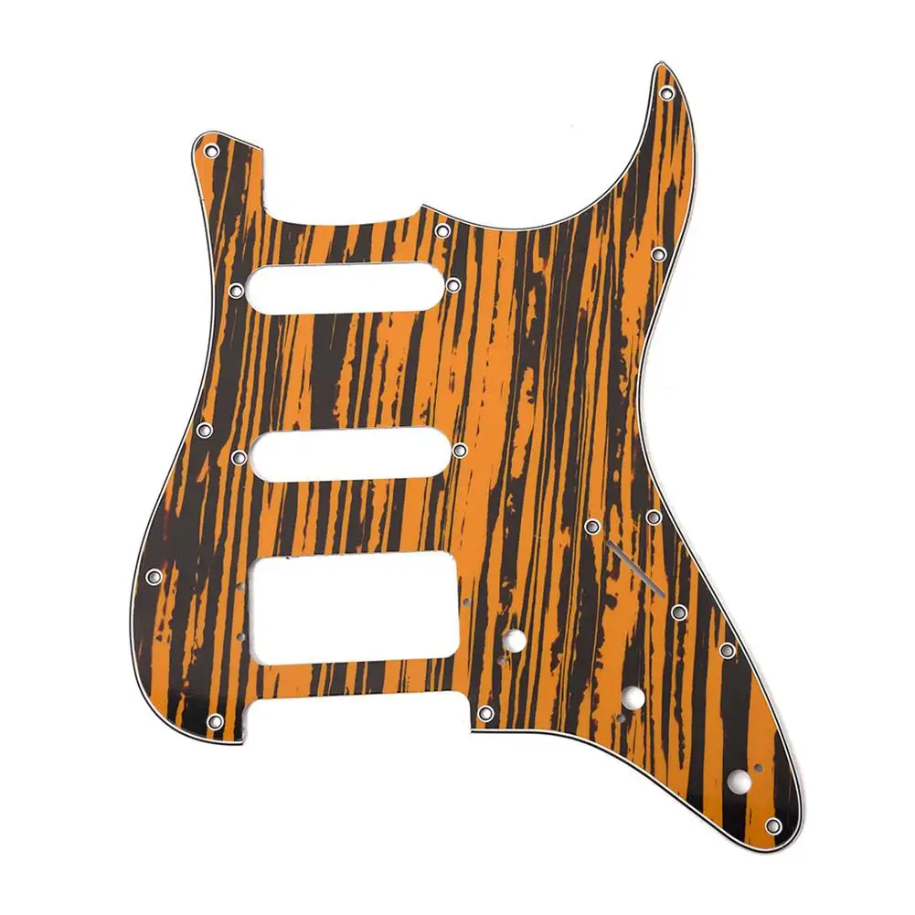 3-Hole SSH Electric Guitar Pickguard Zebrawood Texture Design for American/Mexican Standard Strat Modern Style Part | Спорт и