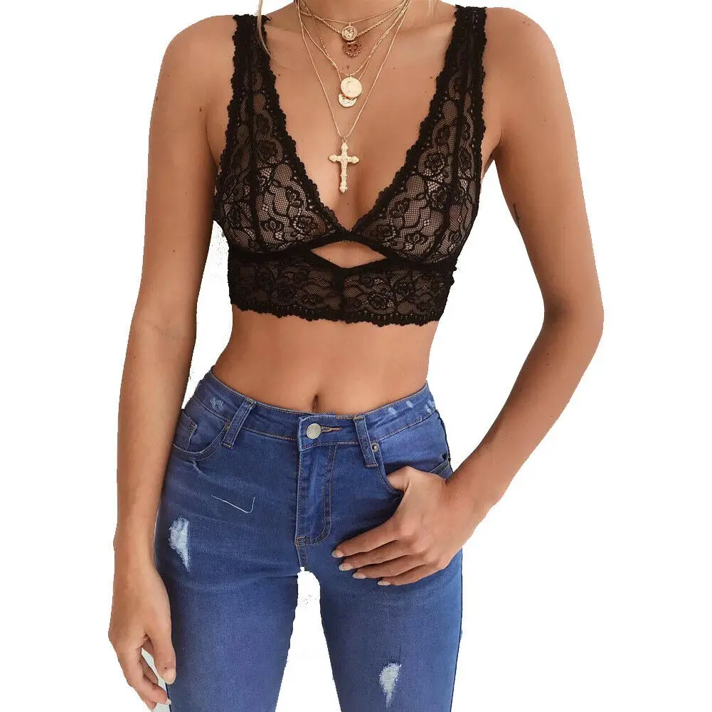 Женский цельный бюстгальтер бюстье Кружевной укороченный топ майка бесшовное