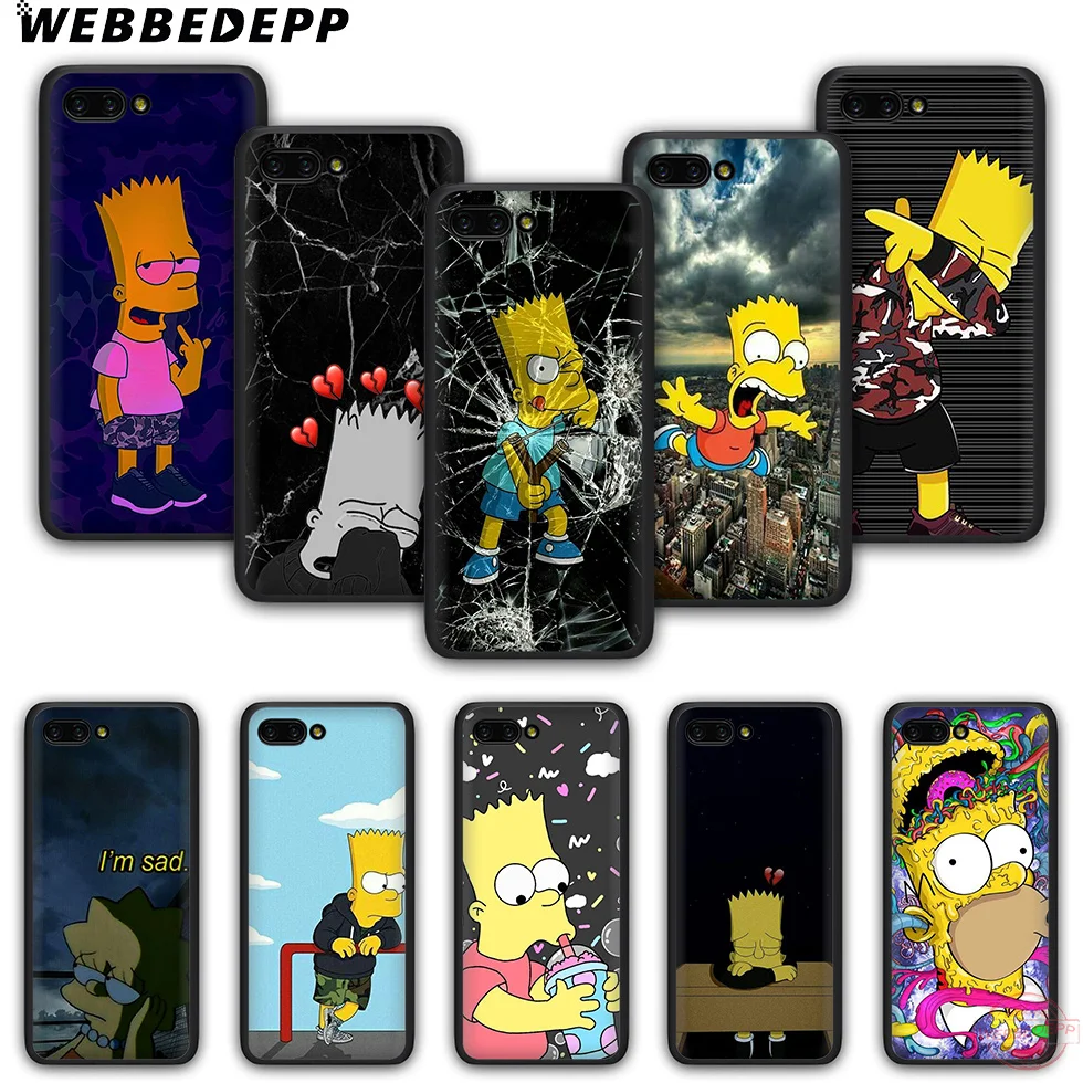 WEBBEDEPP Симпсон чехол для телефона из ТПУ с принтом Honor 6A 7A 2 ГБ/3 ГБ Pro 7C 7X 8X 8C 9 10 Note10
