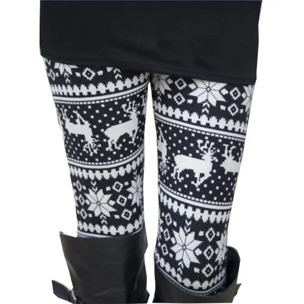 christmas printed leggings