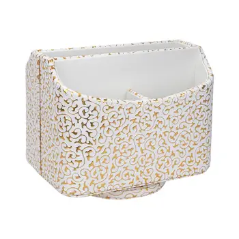 

1Pc Remote Control Storage Box 360 Rotating Leather Organizer Case Storage Box Container for Office Desktop Home