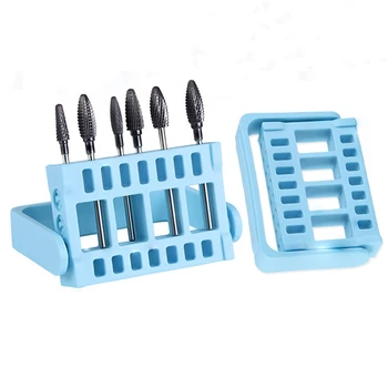 

1Pc Nail Polishing Head Receive One Case Nail Grinder Portable Storage Box 16 Card Position 2.35mm Insertion Grinding Tool Box
