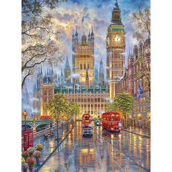 

100% Full 5D Diy Daimond Painting "London Street View" 3D Diamond Painting Round Rhinestones Diamant Painting Embroidery Scenery