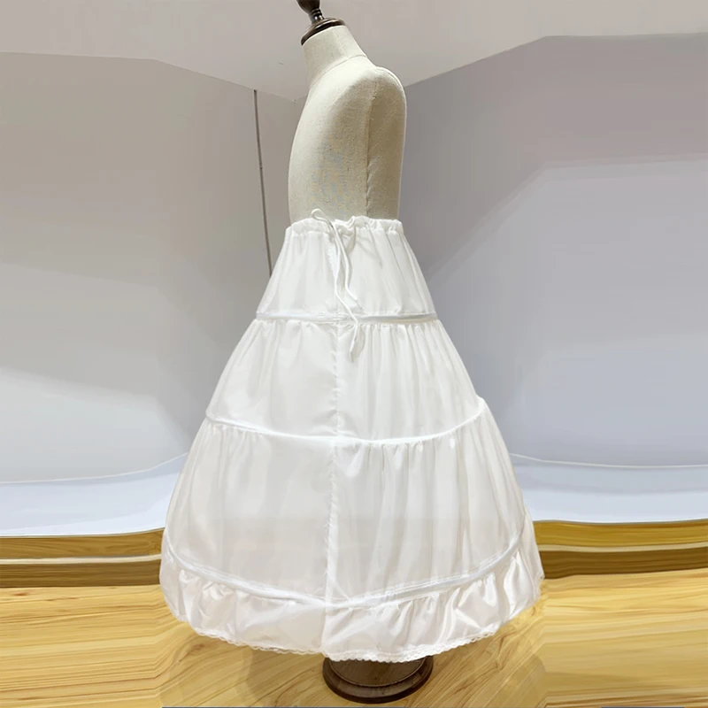 Summer Girl Petticoat Dress Kids Dresses For Girls Clothes Children Clothing White Fluffy Long Costumes Inside