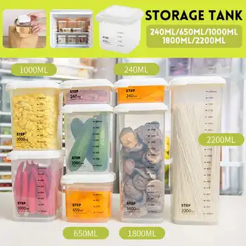 

Plastic Kitchen Rice Flour Grain Storage Box Sealed Moisture-proof Large Pet Food Storage Container Case Storage Bottle Jar