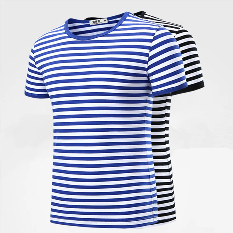 Couples dress plus size wholesale Fashion stripe T-Shirts Men 2023 New Summer Shirts For Mens Casual Men's t shirt S-4XL