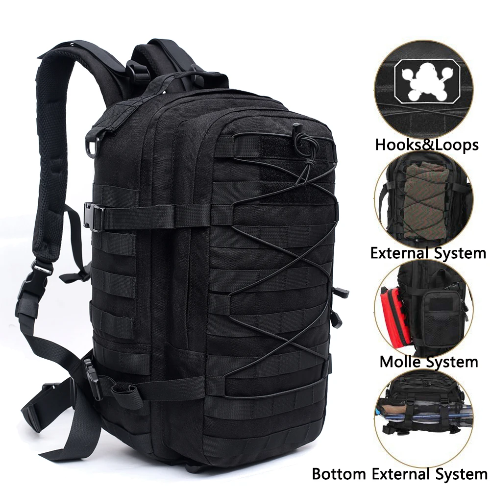 Outdoor Tactical Backpack Military Assault Pack Army Molle Bug Out Bag 1000D Nylon Daypack Rucksack Bag for Camping Hiking