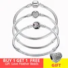 Hot Sale 100% Real  925Silver Bracelet Fit Original Design Beads Charms Bangle DIY Jewelry Making Gift For Women ► Photo 1/5