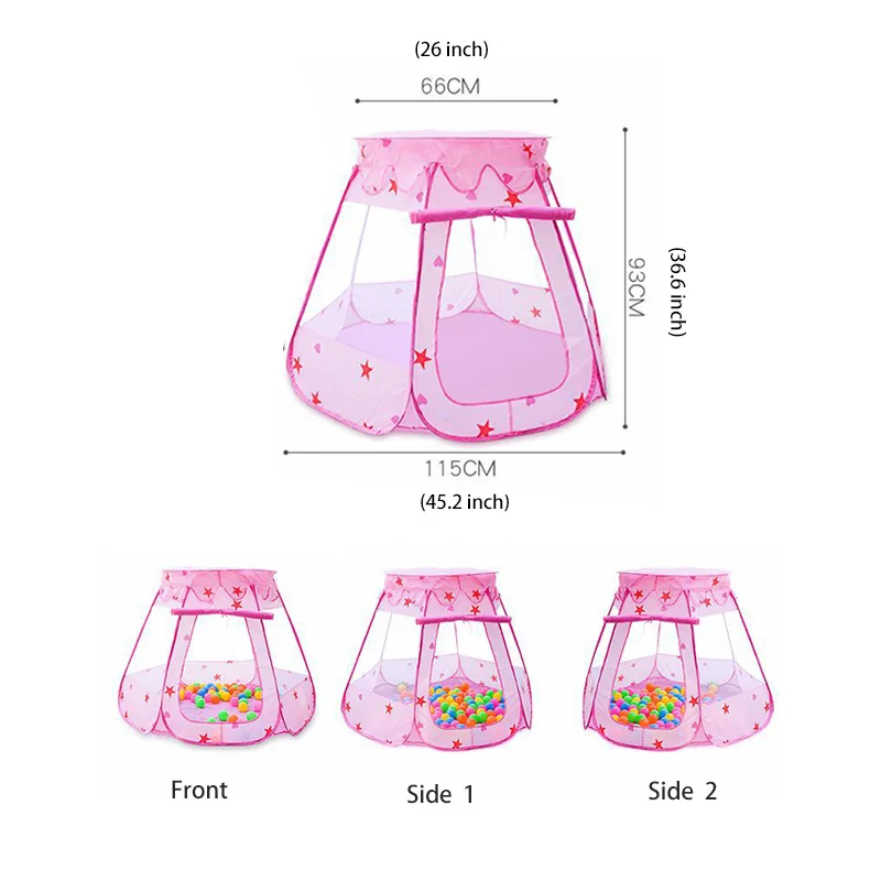 Children's Playpen Portable Fencing for Children Baby Playpen Fence Kids Foldable Play Tent Girl Princess Castle Boys Ball Pool baby playpen