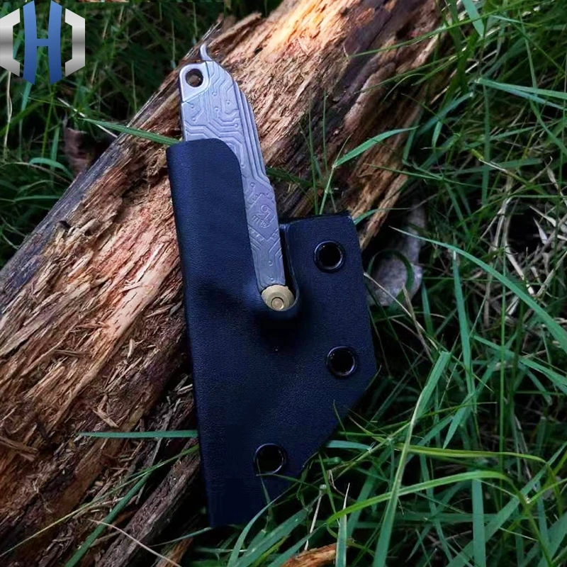 Нож из титанового сплава тактический EDC инструмент самозащиты мини прямой нож