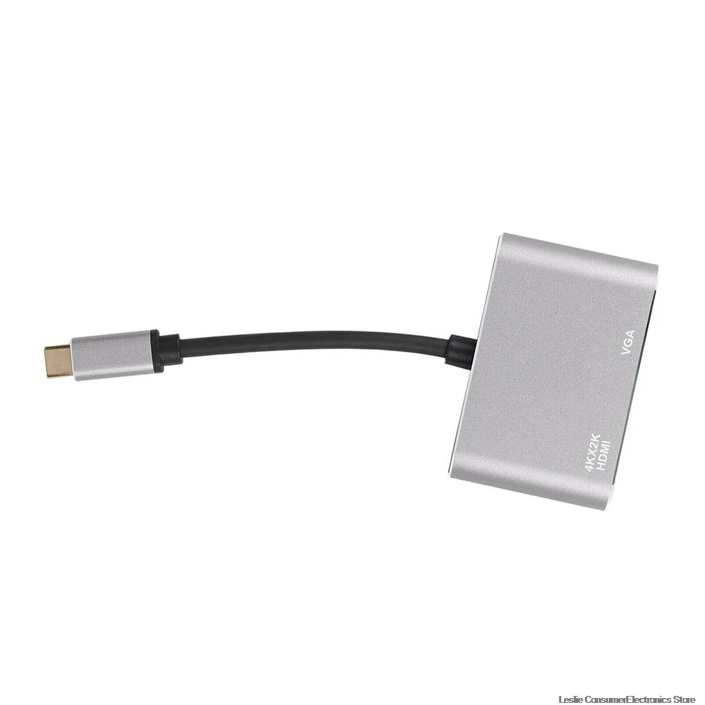 USB C к HDMI 4K VGA адаптер USB 3,1 type C USB-C к VGA HDMI видео конвертеры концентратор для Macbook Pro samsung Galaxy для huawei