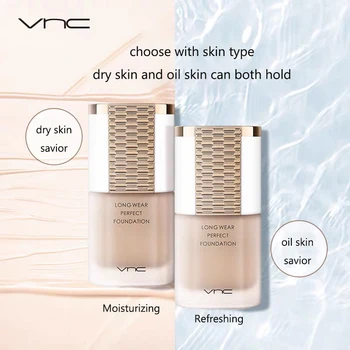 

VNC Light Liquid Foundation Long-lasting Concealer Moisturizing Oil Control Waterproof BB Cream Face Makeup Cosmetics