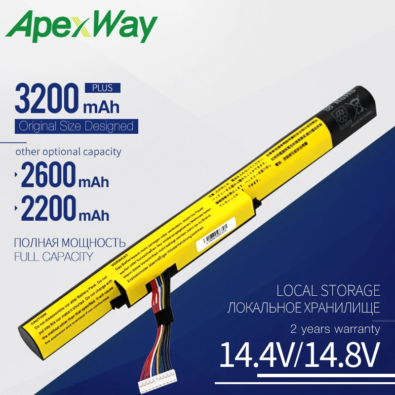 Аккумулятор Apexway для ноутбука LENOVO Ideapad Z400 Z400S Z400A Z400T Z510 Z510A Z500 Z500A L12S4K01