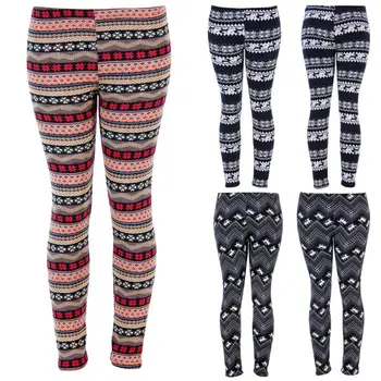 

Christmas Leggings Women Sexy Legging Soft Girls Ladies Late Bottom Cotton Trousers Striped Female Workout Stretch Trousers Pant
