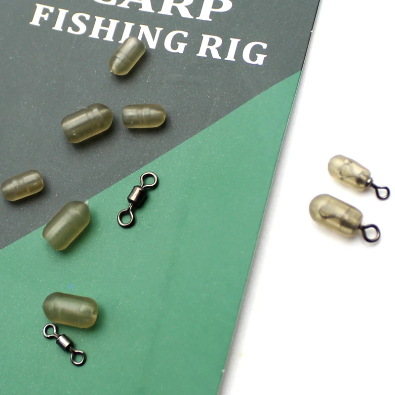 Carp Fishing Accessories Swivel Stop Beads Anti-tangle Sleeve Stops for Running Lead Feeder Rigs Tackle 30pcs fishing accessories