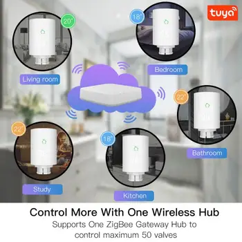 

2020 New Smart Home ZigBee3.0 Smart Programmable Thermostatic Radiator Valve Temperature Controller Voice Control Via Alexa