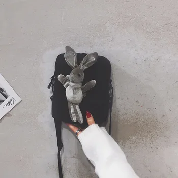 

Canvas bag women messenger small bag 2020 new fashion student simple and versatile one-shoulder mobile phone bag