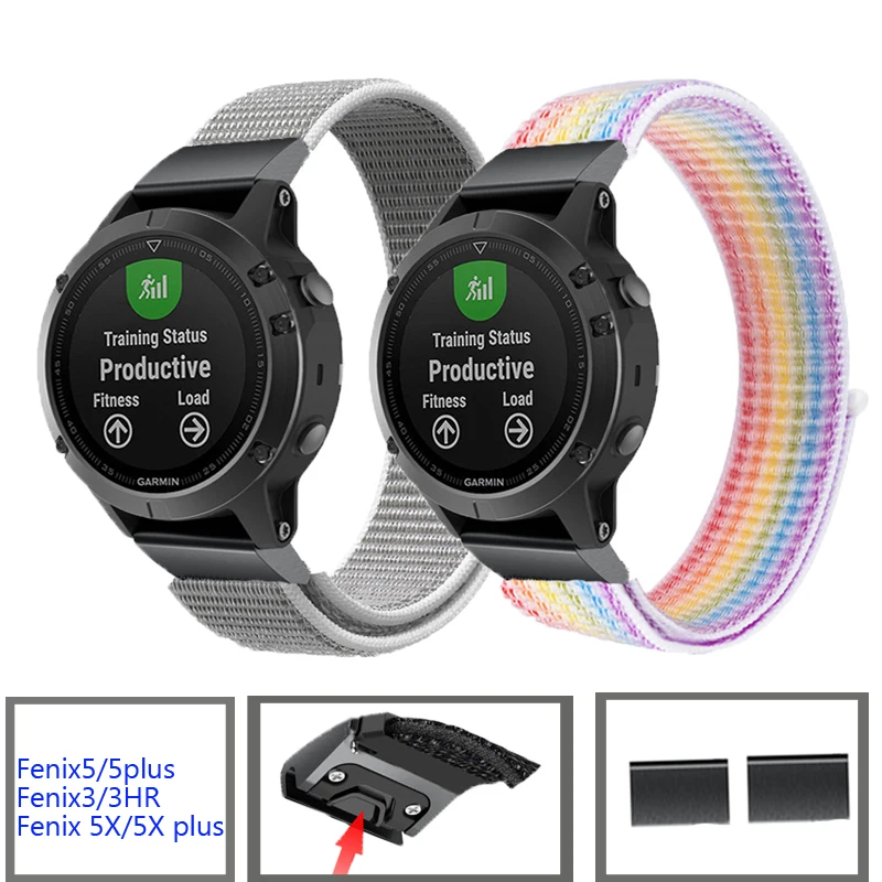 Нейлоновый спортивный ремешок для часов для Garmin Fenix 5X/5X plus gps Смарт-часы аксессуары мужской браслет ремешок для Garmin Fenix 3 3HR