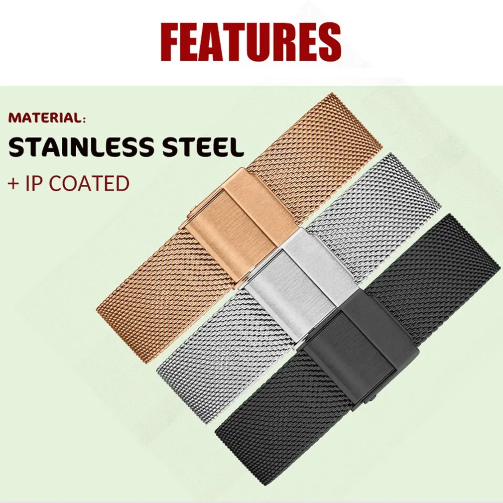 Trendy Fashion Women Watch Stainless Steel Mesh Strap Quartz Watch Round Dial Waterproof Simple Casual Wristwatch 1 Trendy Fashion Women Watch Stainless Steel Mesh Strap Quartz Watch Round Dial Waterproof Simple Casual Wristwatch 3