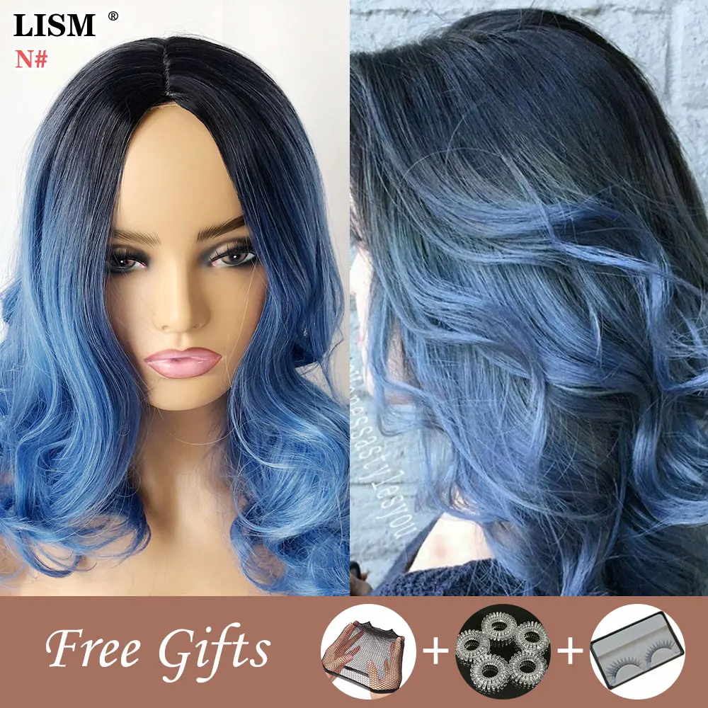 

Women Fashion Moda Feminina Deep Wave Wig Pelucas De Mujer Perruque Naturelle Blonde Pink/Ombre Blue/Brown Curly Lace Front Wigs