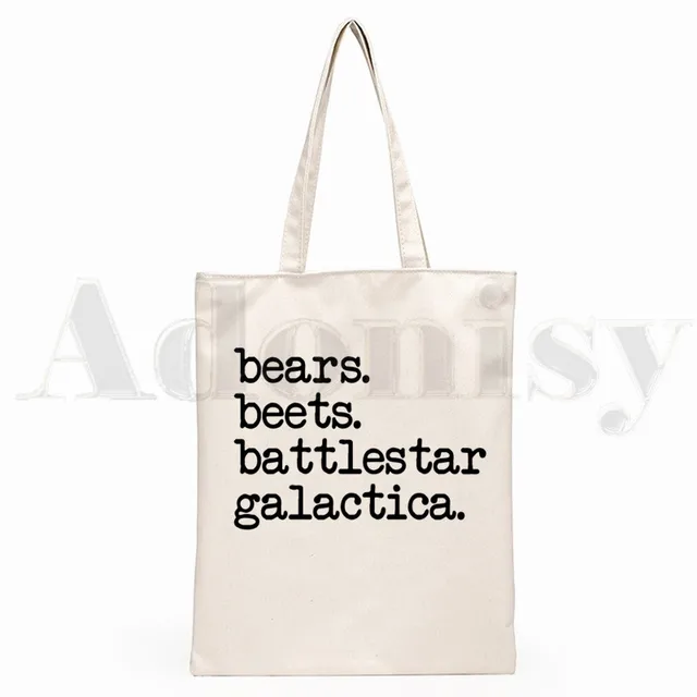 The Office TV Show Dunder Mifflin Paper Company Shoulder Canvas Bags Large Capacity College Harajuku Handbag Women Shopping Bag D