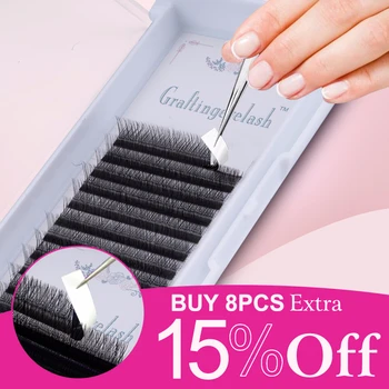 

DORADOSUN YY shape Individual Eyelashs12 Row Volume Fans False Eyelash Extentions 8-14mm Protain Eyelash Extensions