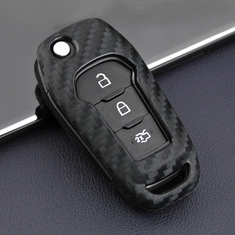 Для Ford Mondeo Rangers Explorer авто ключ чехол держатель углеродное волокно черный