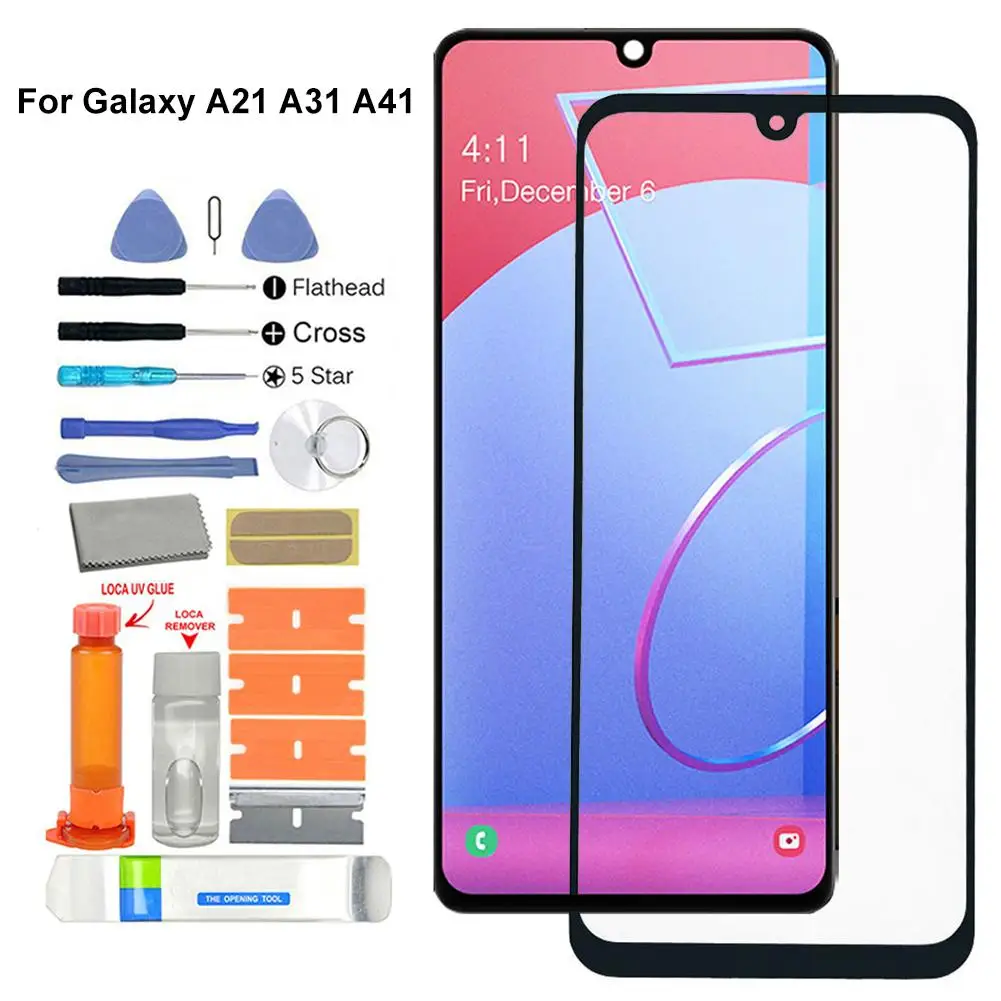 

Phone Front Glass Screen Replacement Kit Tools for Samsung Galaxy A21/A31/A41