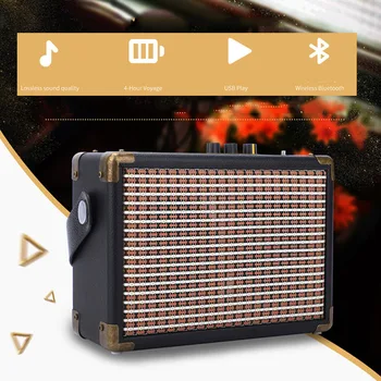 

Portable retro outdoor bluetooth speaker radio U disk TF card play small stereo