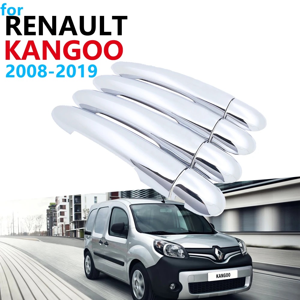 For Car Exterior Accessories Door Chrome Handle Cover,for Renault Kangoo II 2008~2019 HZHAOWEI