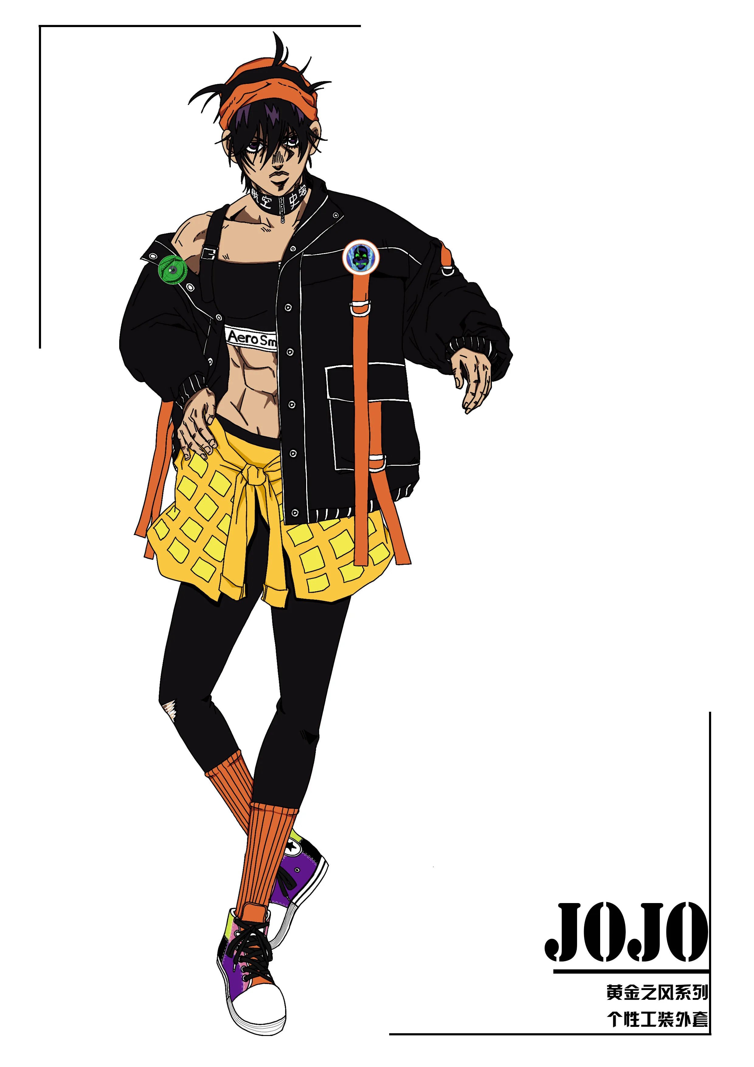 Anime JoJo's Bizarre Adventure Golden Wind Narancia Ghirga Cosplay Costume Coat Autumn Winter Unisex Casual Overcoat image 3