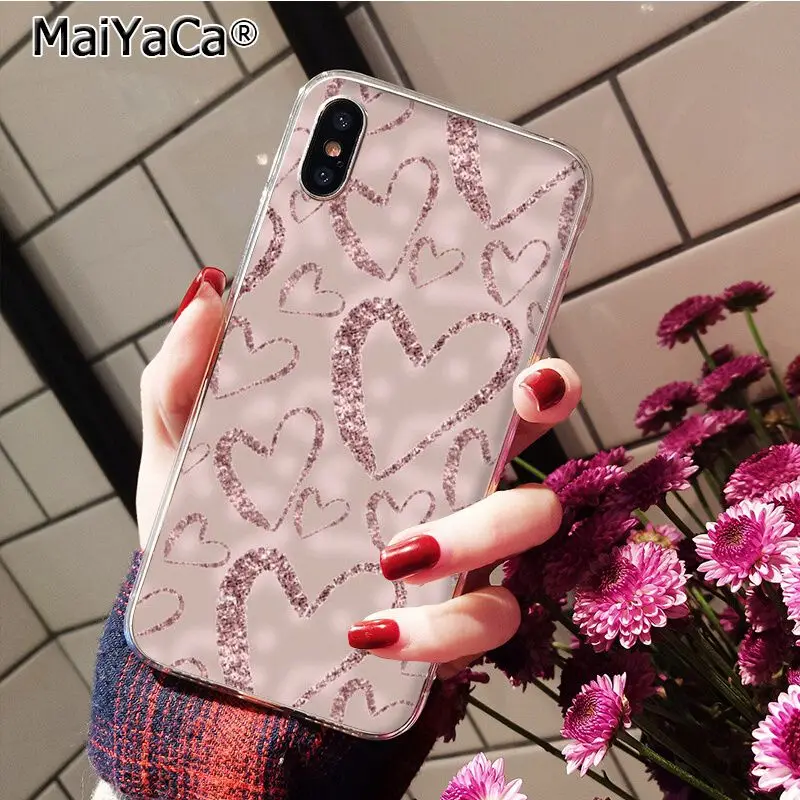Pink Rose Gold Glitter Bling Marble Aesthetic Diamond Pearl