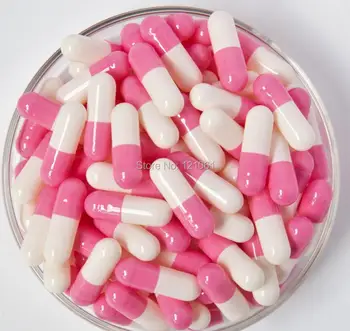 

00 size 5,000pcs! Pink -White colored hard gelatin empty capsules 00#,vacant capsules (joined or seperated capsules available!)