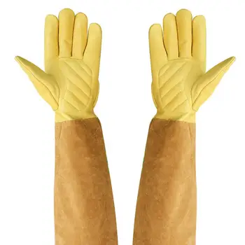 

1Pair Breathable Beekeeping Gardening Pruning Protective Long Sleeves Gloves