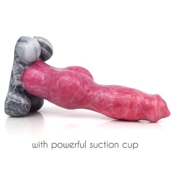 SXXY Gory Dog Dildo with Big Knot for Women Masturbate German Shepherd Stuffed Fantasy Penis Animal Anal Sex Toys Butt Plug 5