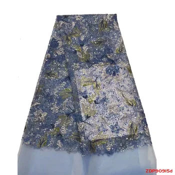 

Colorful french Soft lace with Sequins for wedding party 2019 african french tulle fabric lace embroidery 5 yards f190915