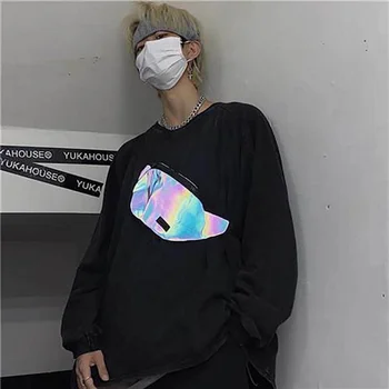 

Nicemix 20ss trend ins hip-hop bag personality colorful reflective crossbody waist bags chest bag streetwear gothic punk harauku