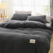 Домашний текстиль Стёганое Одеяло Обложка 1 шт. Подушка Чехол 2 шт. зимний комплект постельных принадлежностей мягкие теплые кашемировое пододеяльник однотонные флисовые покрывало