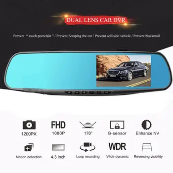 

3.5 inch Car DVR Mirror Car Dvr Camera HD 1080P Rear View Mirror Digital Video Recorder Dual Lens Auto Dash Cam