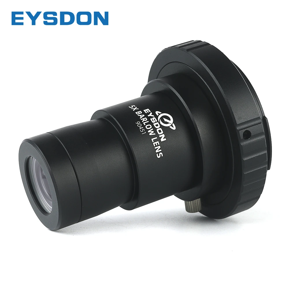 EYSDON 5X Barlow Lens 1.25" Metal Fully Coated Focal Length Extender
