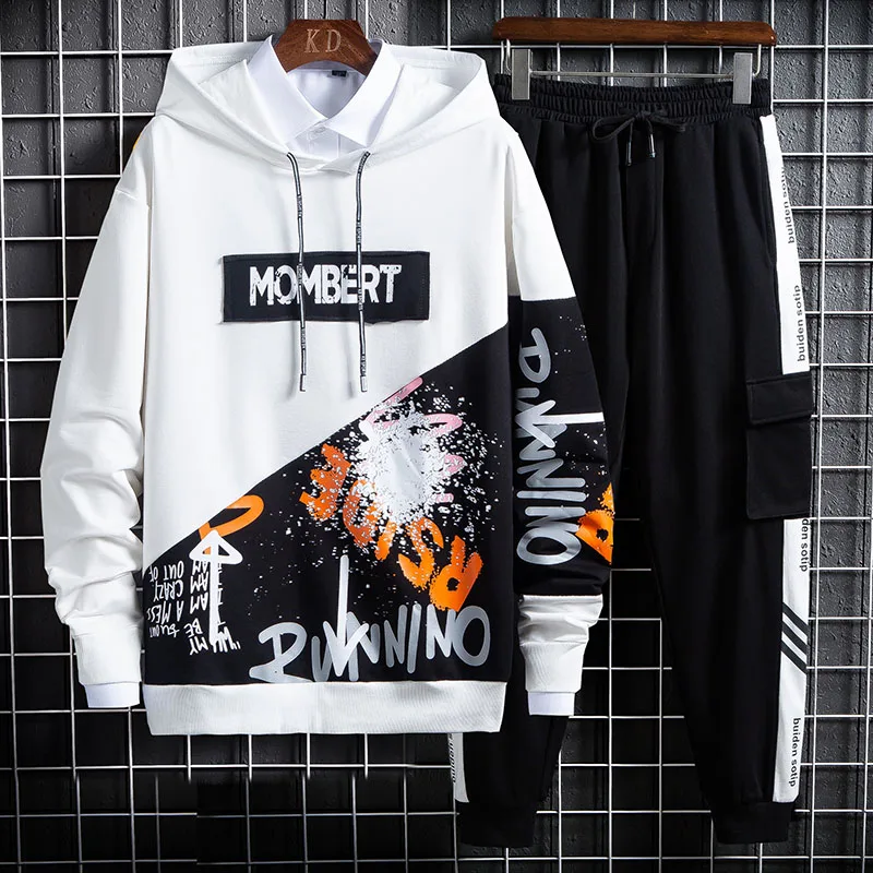 2020 Spring Autumn Hoodies Hooded New Fashion Long Sleeve Coat Hip Hop Hoodie Suit Men's Casual Sports Cargo Pants Teenage Suits 2020 Spring Autumn Hoodies Hooded New Fashion Long Sleeve Coat Hip Hop Hoodie Suit Men's Casual Sports Cargo Pants Teenage Suits
